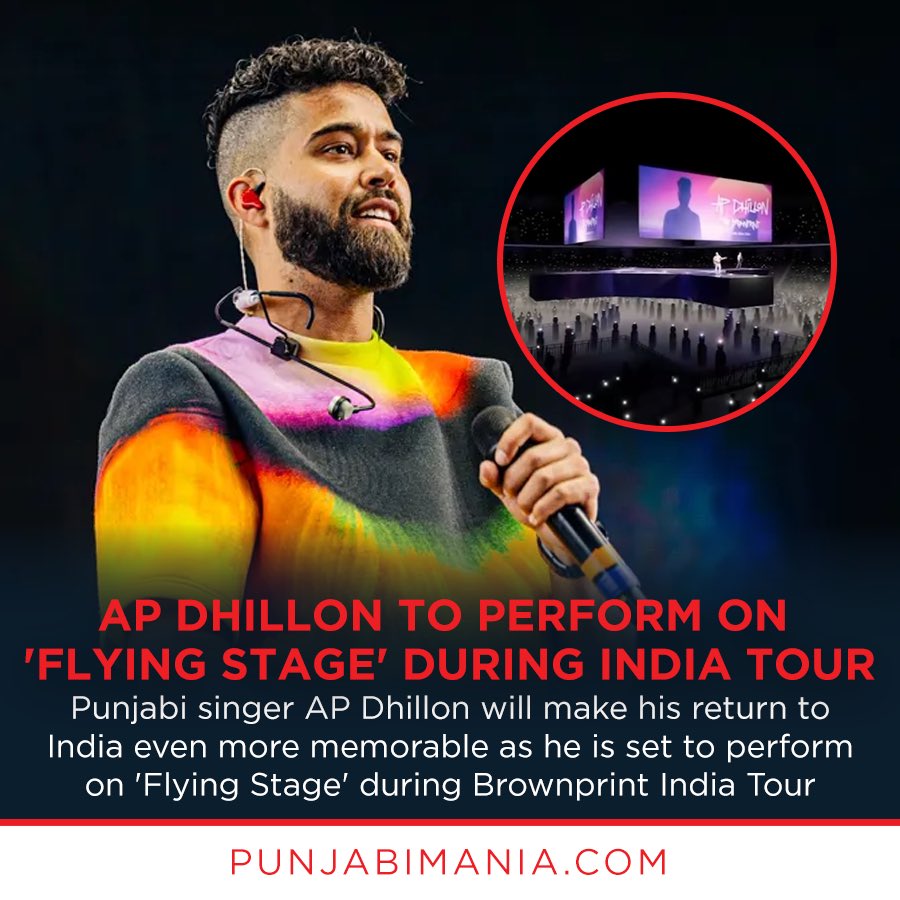 punjabi_mania's tweet photo. #APDhillon will make his return to India even more memorable as he is set to perform on 'Flying Stage' during #BrownprintIndiaTour  

#brownprint #adhillonconcert https://t.co/R3QgS4xg4h