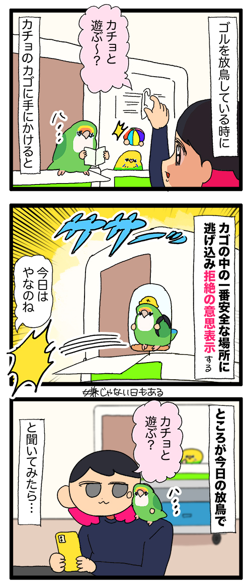 ゴルちゃちゃん、ついに「カチョと遊ぶ?」だけで家に帰るようになった🏠
1948 #えるポピの絵日記かくところ
