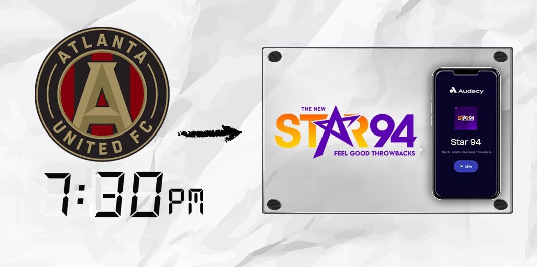 Please remember that tonight’s Atlanta United playoff match can be heard on Star 94 and the Audacy app starting at 7:30 ET. Please help us spread the word.