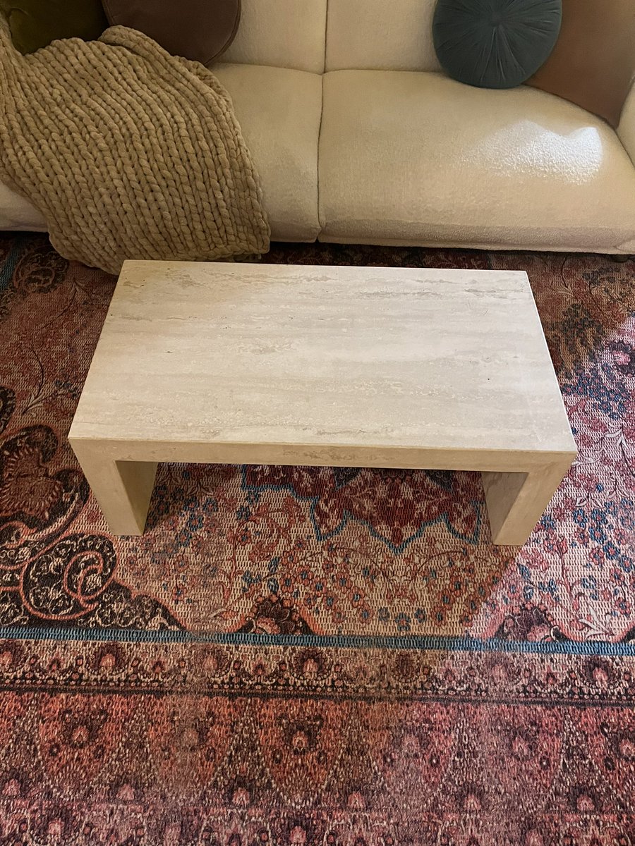 Travertine table turned out wonderful