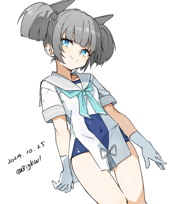 伊36#艦これ版深夜の真剣お絵描き60分一本勝負 #艦これ版真剣お絵描き60分一本勝負_20241025 