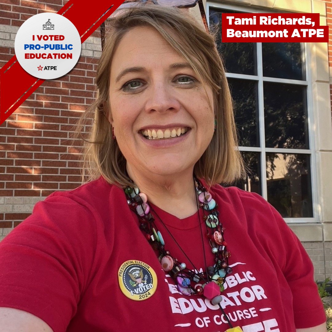 OfficialATPE's tweet photo. More great #IVoted posts coming in from all over the Lone Star State! Today we've got voters in the #RGV, #Austin, and #Beaumont! Keep 'em coming, ATPE!
#txed #txedvote #vote #teachthevote @TeachTheVote https://t.co/Q5EMfmFdDq