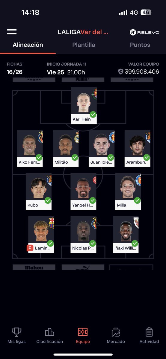 tenisjcg's tweet photo. @asesorfantasy9 Zubeldia banquillo puede entrar o asi (me da igual cambiar alineación)
Capi? https://t.co/Lo3wATvfui