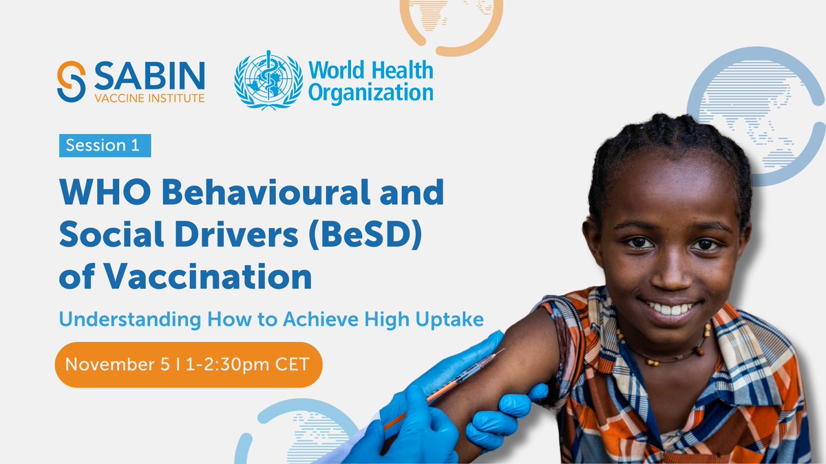 Join us on November 5 for the first of a two-part webinar series with <a href="/WHO/">World Health Organization (WHO)</a> about the behavioural and social drivers of vaccination!  

Register now ⤵️ 
us02web.zoom.us/meeting/regist…