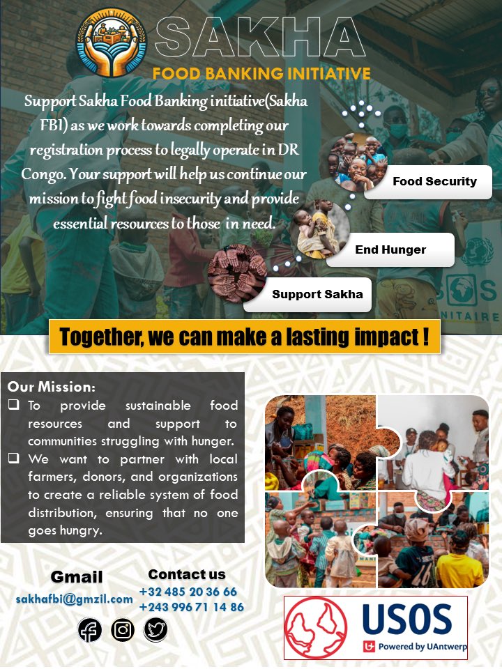Joshua Aganze Mwambali (@joshuamwambali) on Twitter photo 🌍 Proud to introduce <a href="/SakhaFBI/">Sakhâ Food Banking Initiative</a>, the first Food Banking Initiative in Eastern DR Congo, a region facing high rates of #food_insecurity and #malnutrition🍲✨ Let’s join together to support this effort and make a positive impact on these underserved communities! 💪🏽❤️ 🌍 Proud to introduce <a href="/SakhaFBI/">Sakhâ Food Banking Initiative</a>, the first Food Banking Initiative in Eastern DR Congo, a region facing high rates of #food_insecurity and #malnutrition🍲✨ Let’s join together to support this effort and make a positive impact on these underserved communities! 💪🏽❤️