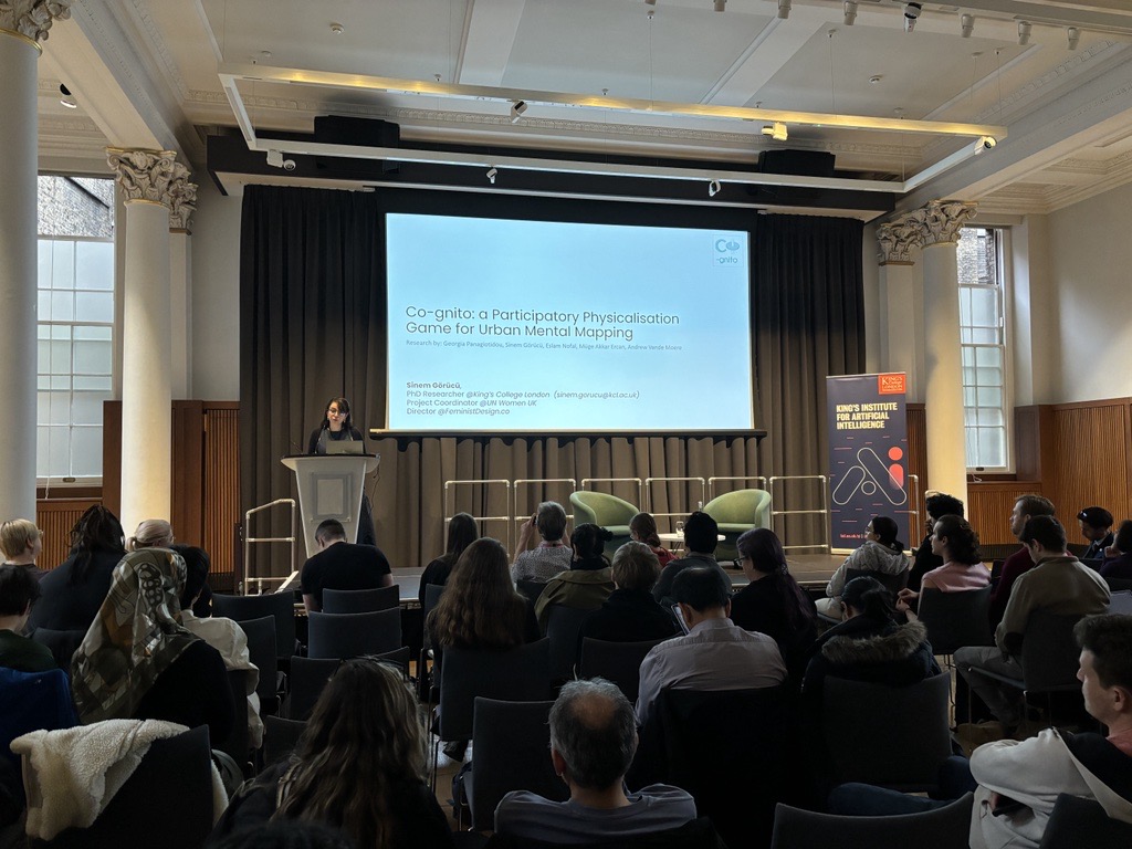 King's Institute for Artificial Intelligence (@aiatkings) on Twitter photo <a href="/GalaxyKate/">Dr Kate Compton</a> <a href="/Sinem_Gorucu/">Sinem Görücü</a> shares Co-gnito, a project utilising board games in the field of urbanism, not as a problem solving tool but a research material to create people’s urban mental maps and explore their relationships with their environment <a href="/GalaxyKate/">Dr Kate Compton</a> <a href="/Sinem_Gorucu/">Sinem Görücü</a> shares Co-gnito, a project utilising board games in the field of urbanism, not as a problem solving tool but a research material to create people’s urban mental maps and explore their relationships with their environment