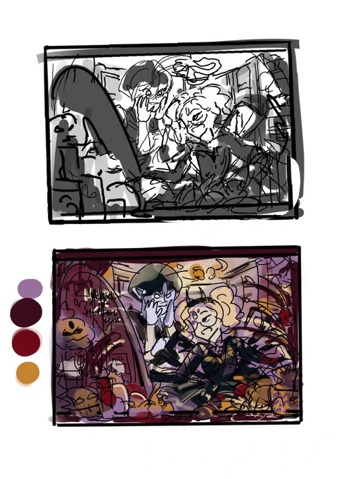 ハロウィン絵を練ってますが
間に合う気がしなくなってきた。 