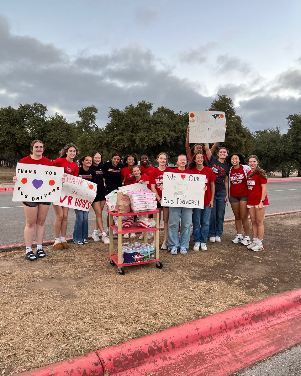 Basketball shared some love to our bus drivers with breakfast this morning.