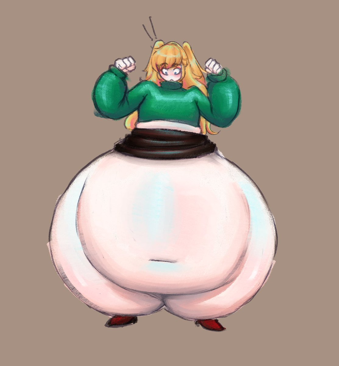 // inflation / wg

"pear nessa inflation, since her outfits are super green!!" -> like…pear shaped?