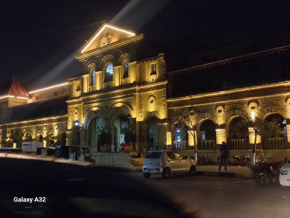 Beautiful night scene karachi cant railway station