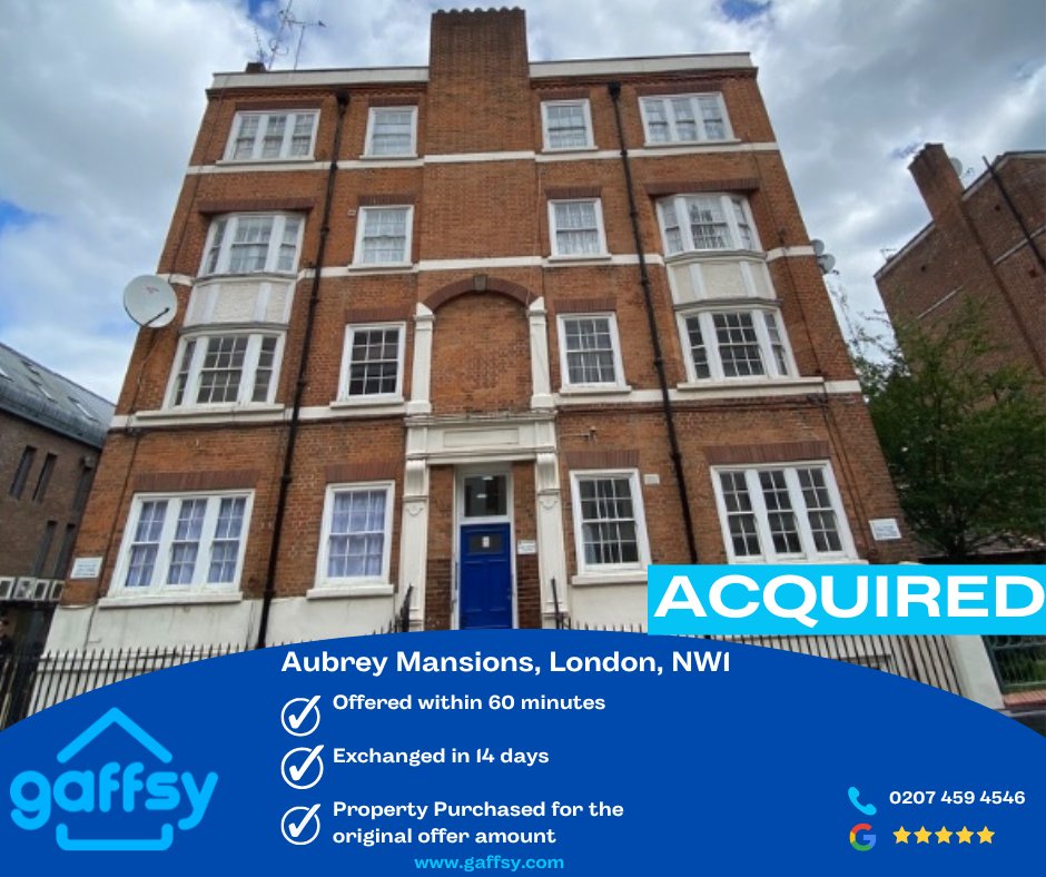 COMPLETED🏠

Aubrey Mansions, London, NW1

If you are looking to sell, give us a call on 0207 459 4546 for a free no obligation cash offer today.

#property #sellingyourhome #webuyhouses #realestate #cashhousebuyer #apropertybuyeryoucantrust #sellmyhome #webuyanyhome