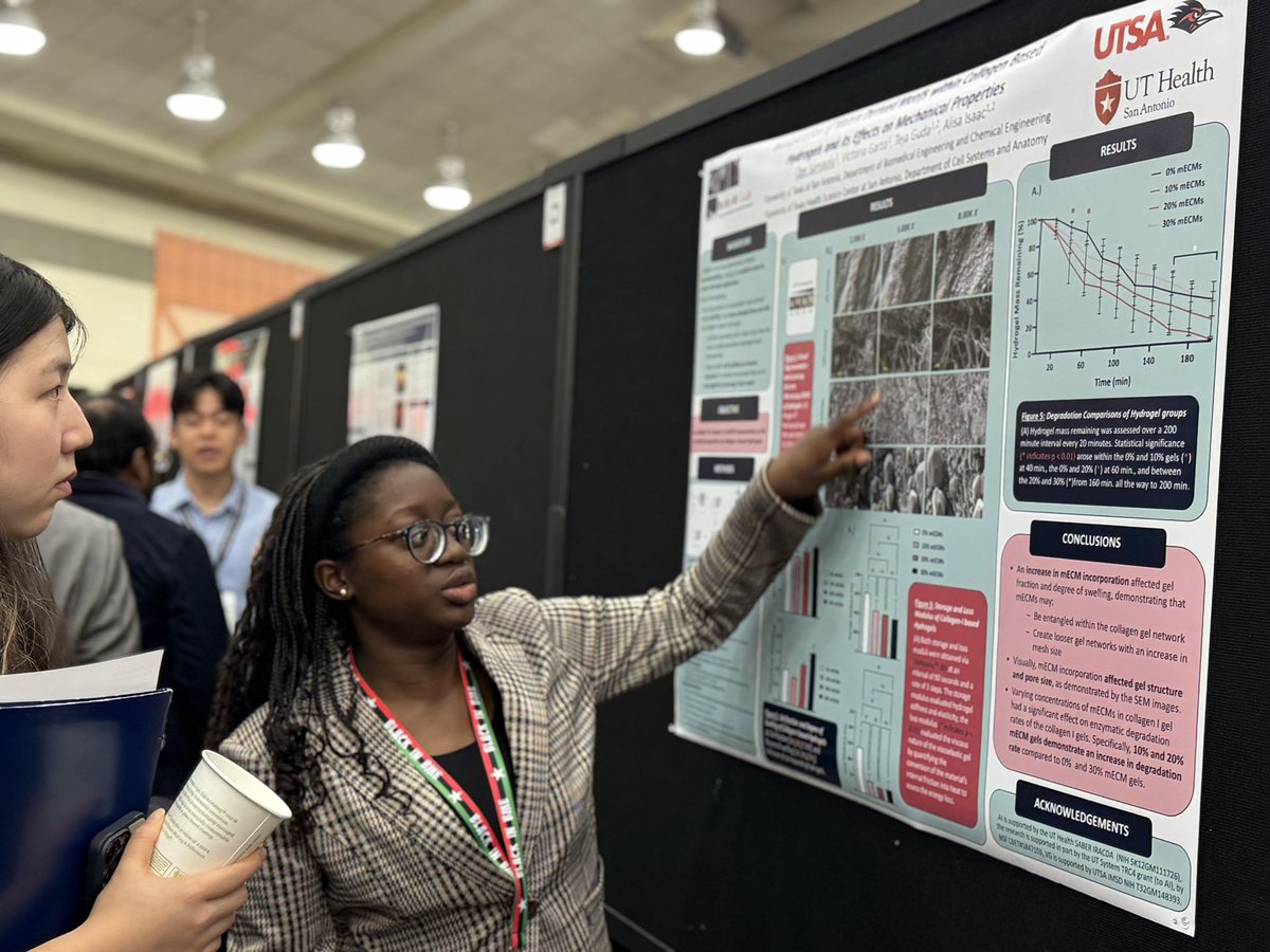 Alisa Isaac (@alisaisaac_) on Twitter photo Come check out our @UTTRC4 project this morning at #BMES2024 creating immunologically materials for treating traumatic injuries! Our undergraduate student, Ope Sanyaolu, is at poster C1 and I am at poster BB16. <a href="/RemediLab/">ReMeDI_Lab</a> Come check out our @UTTRC4 project this morning at #BMES2024 creating immunologically materials for treating traumatic injuries! Our undergraduate student, Ope Sanyaolu, is at poster C1 and I am at poster BB16. <a href="/RemediLab/">ReMeDI_Lab</a>
