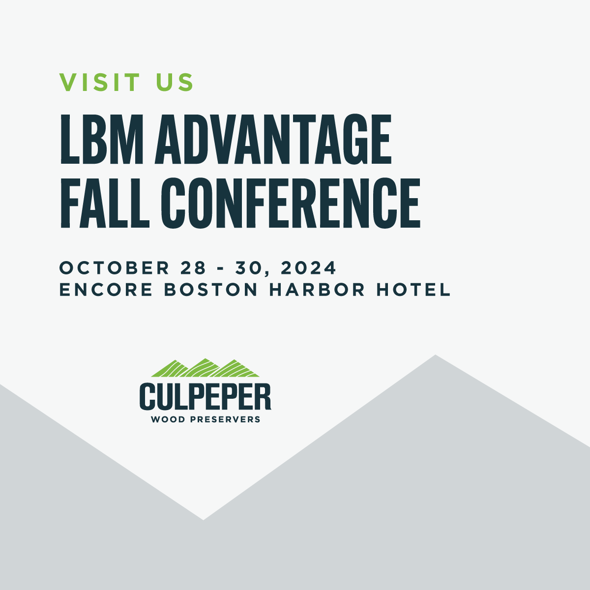 We’re excited to be attending this year’s LBM Advantage Fall Conference from October 28-30 at the Encore in Boston! It’s a great platform to discuss trends, challenges, and new business opportunities for 2025 and beyond. 

#LBMAdvantage #tradeshow #Culpeper