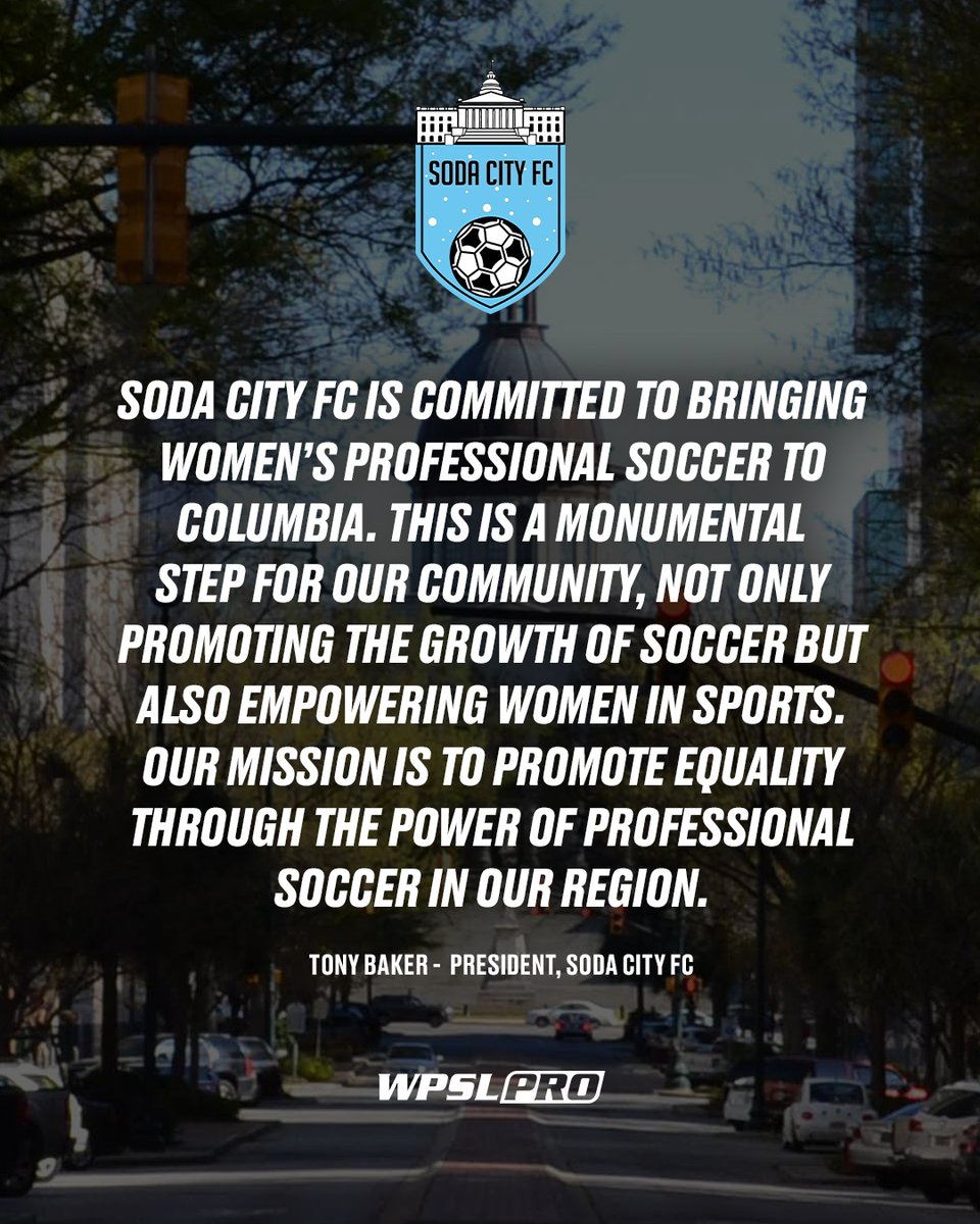 WPSLPRO's tweet photo. Big things happening for Women's Pro Soccer in the Palmetto State. #BuildingHerGame https://t.co/T3SHW7vw9y