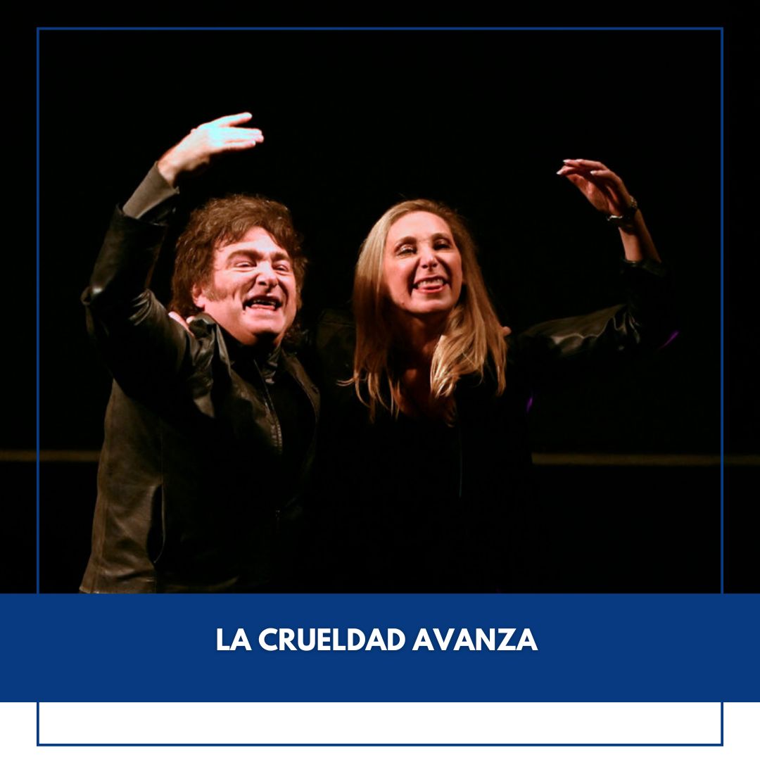 LA CRUELDAD AVANZA

La crueldad avanza. Ese podría ser el nombre del partido político. El neoliberalismo mata, pero el deleite de estos maniquíes es tan inhumano como los seres de las vidrieras.

Un hombre de la AFIP se tira de un noveno piso dejando una carta en la que da cuenta