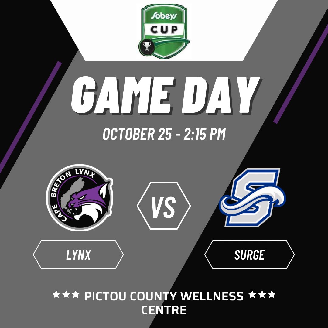 IT’S GAME DAY!

📍Pictou County Wellness Centre
⏰ 2:15PM
🆚 Lindsay Surge
📊 link in bio

#noweaklynx