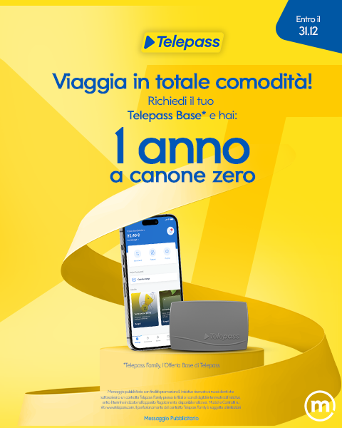 BancaMediolanum's tweet image. Evita le code che puoi evitare: con #Telepass viaggia in totale comodità su tutte le autostrade italiane con una corsia dedicata al pagamento del pedaggio.

Se lo richiedi entro il 31/12 i primi 12 mesi di canone sono gratis!

Sfreccia subito qui: bmed.it/telepass