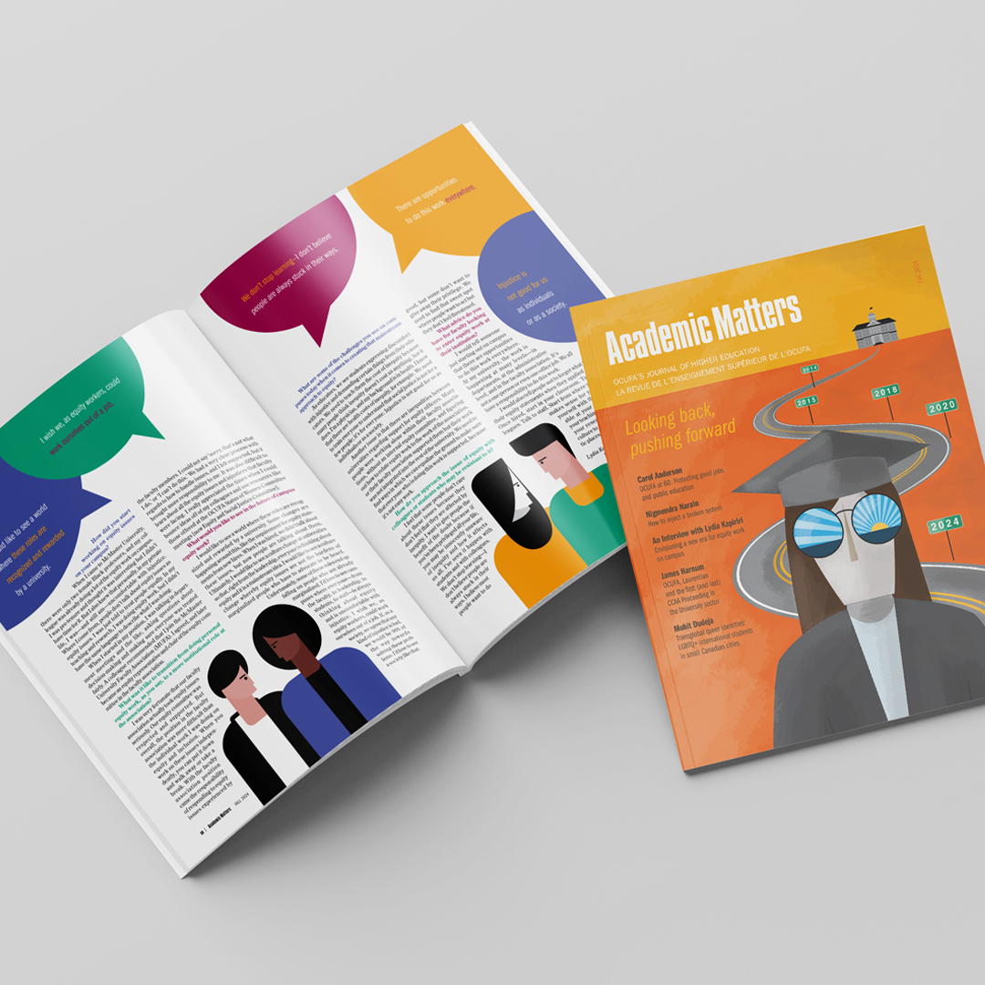 NegliaDesign's tweet image. The latest issue of Academic Matters is now out – celebrating OCUFA's past, present and future.
.
.
.
#negliadesign #customillustration #illustration #printdesign #editorial #magazine #publication #editorialdesign #webdesign #typography #graphicdesign #graphic #notaigenerated