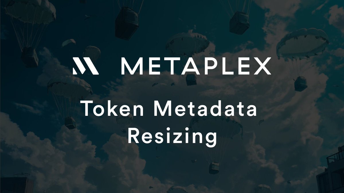 1/ Amazing news for Solana NFT holders! Metaplex Token Metadata NFT holders  can now claim excess $SOL by executing the resize optimization for  previously created TM accounts. Read below for all the