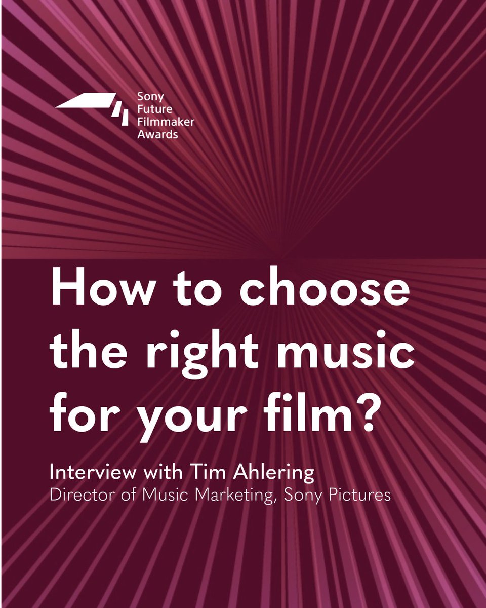 Tim Ahlering is the Director of Music Marketing at Sony Pictures and has coordinated soundtracks for films such as Spider-Man: Into the Spider-Verse. He also leads the Music &amp; Film Score workshop, part of the Sony Future Filmmaker Awards. Get advice: bit.ly/48jr2tW