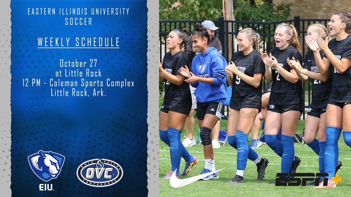 The <a href="/EIUsoccer/">EIU Women’s Soccer</a> team wraps up the 2024 regular season on Sunday with a 12 pm match at Little Rock

OVC Tournament action to follow next week

📺Watch ESPN+
espn.com/espnplus/playe…

📊Live Stats
stats.statbroadcast.com/broadcast/?id=…

Preview⚽️👀⬇️
eiupanthers.com/news/2024/10/2…