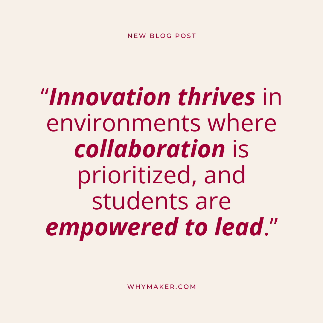 WhyMaker's tweet image. In our latest blog, we outline 6 strategies #schooladministrators can use to foster a culture of innovation in their #schools

How do you see collaboration influencing #student leadership in your school? 💡

📖: ow.ly/GS1b50TTnxI