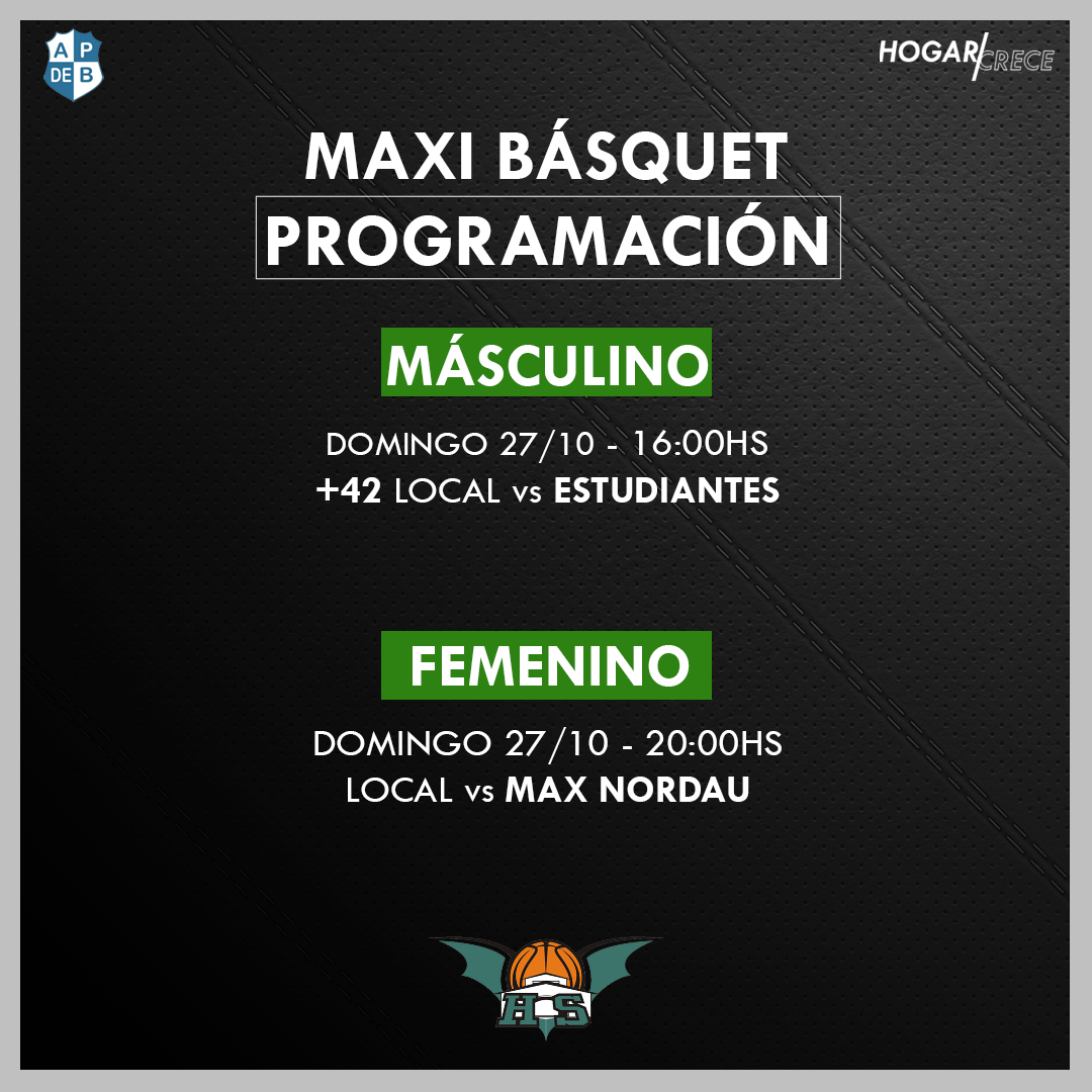 BÁSQUET 🏀| PROGRAMACIÓN 🇳🇬

La actividad para el Maxibásquet💚

¡DALEEE VERDEEE! 🇳🇬

#HogarCrece