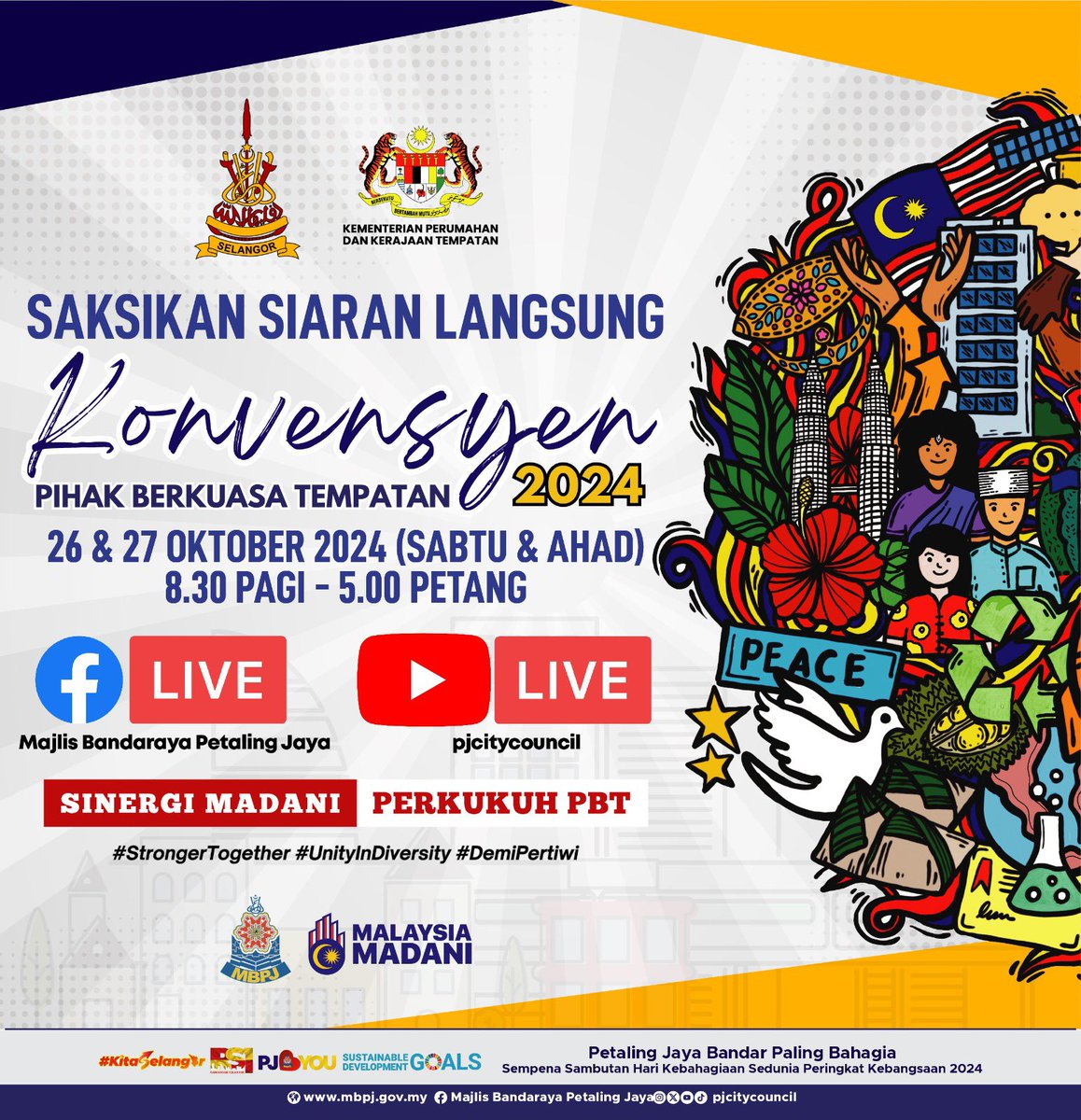 MBPJ (@pjcitycouncil) on Twitter photo ππππππππππ πππππ ππππππππ ππππππππ ππππ
Ikuti siaran langsung Konvensyen Pihak Berkuasa Tempatan 2024 anjuran Kementerian Perumahan dan Kerajaan Tempatan (KPKT) pada 26 - 27 Oktober 2024 bertempat di Dewan Sivik, MBPJ. ππππππππππ πππππ ππππππππ ππππππππ ππππ
Ikuti siaran langsung Konvensyen Pihak Berkuasa Tempatan 2024 anjuran Kementerian Perumahan dan Kerajaan Tempatan (KPKT) pada 26 - 27 Oktober 2024 bertempat di Dewan Sivik, MBPJ.
