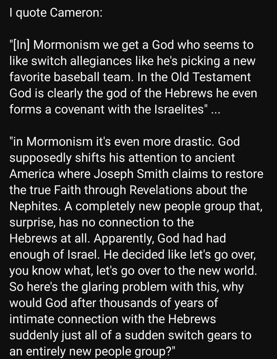 ReadItBOM's tweet image. Cameron from @CapturingChrist just proved his ignorance of #Mormonism.
Whoever thinks this guy is any kind of authority on Mormonism is literally blind.

Nephites are Isrealites. You have to be illiterate to say otherwise. 

#lds

quote is taken from:
youtu.be/q8_RO_3xx8U?si…