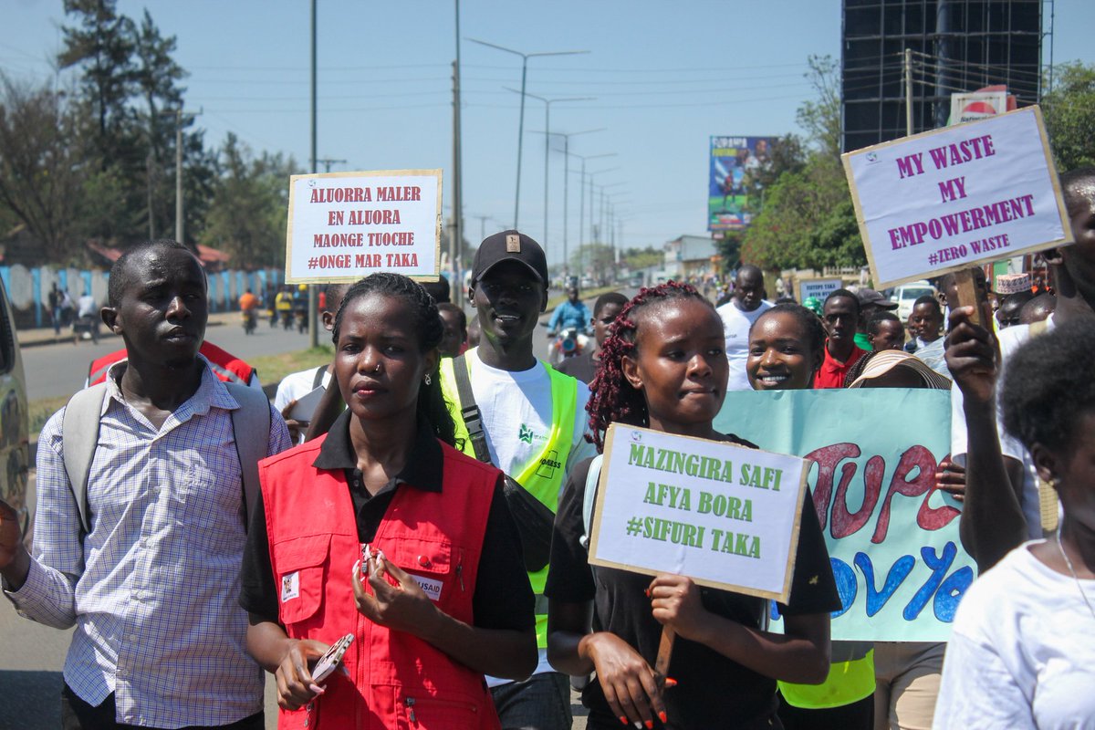 KJamtaka's tweet photo. Great job on the zero waste  awareness walk! We appreciate all the partners and friends who joined us  today as we successfully raised awareness about waste reduction and segregation in Kisumu as we aim to continue to inspire positive change in our community. #ZeroWaste https://t.co/xCTt3YBeYB
