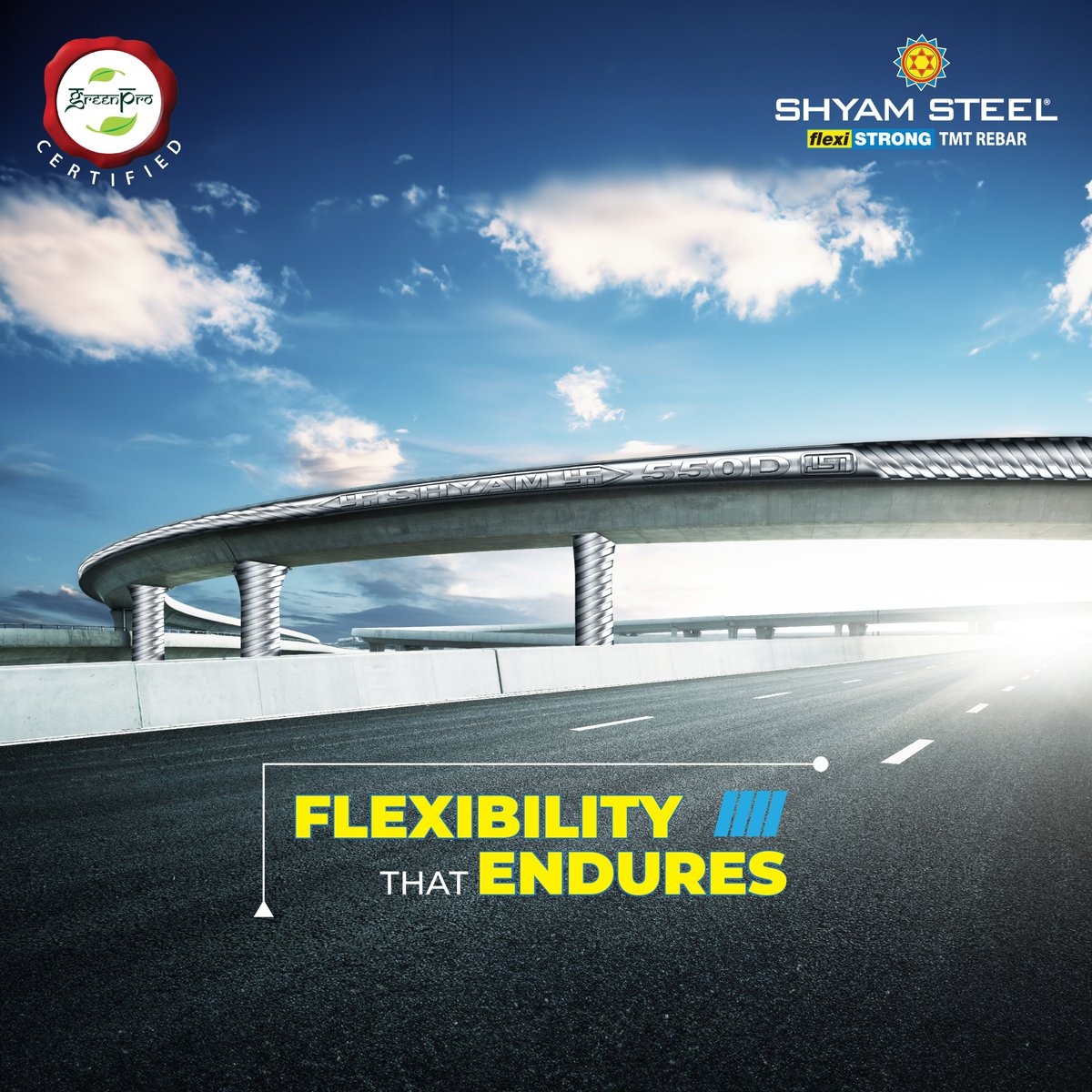ShyamSteelIndia's tweet photo. Introducing Shyam Steel Flexi Strong TMT Rebar – the ultimate blend of strength and flexibility! 

#ShyamSteelIndia #FlexiStrong #TMTRebar #StrengthAndFlexibility #EnduringStructures #BuildingTomorrow https://t.co/WuYWsE4xTM