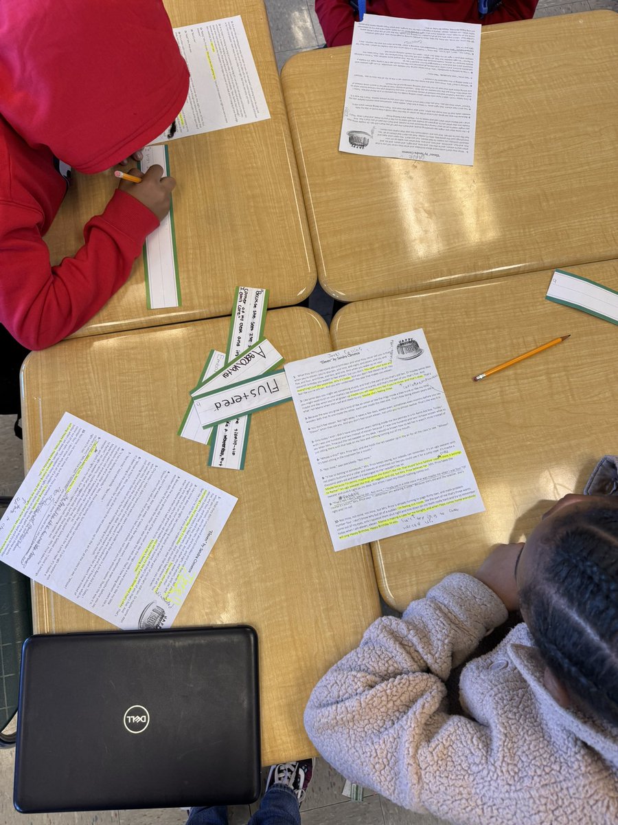 MrsCableReads's tweet image. TDA prep doesn’t have to be worksheets and independent work! 

Westinghouse Scholars are collaborating to determine text evidence to support their analysis of a character’s emotional state throughout a story, and they’re CRUSHING it.