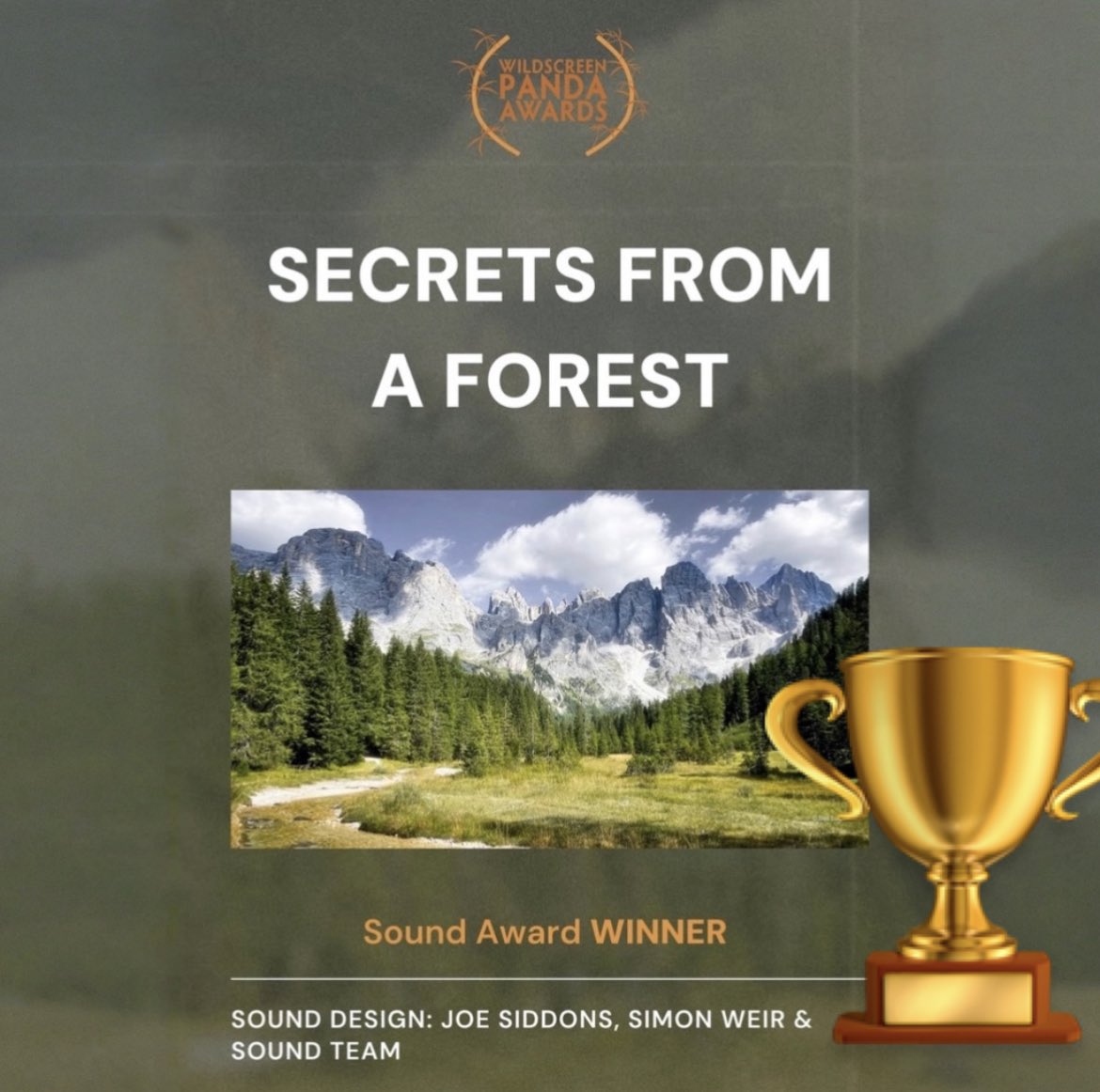 Foley House (@foley_house) on Twitter photo ‘Secrets of a Forest’ - Winner of Best Sound at the @wildscreenorg 2024 Panda Awards 🏆
A pleasure to create the Foley for <a href="/pictureshoppost/">Picture Shop</a>
The team were fantastic as always. Congratulations to everyone involved ‘Secrets of a Forest’ - Winner of Best Sound at the @wildscreenorg 2024 Panda Awards 🏆
A pleasure to create the Foley for <a href="/pictureshoppost/">Picture Shop</a>
The team were fantastic as always. Congratulations to everyone involved