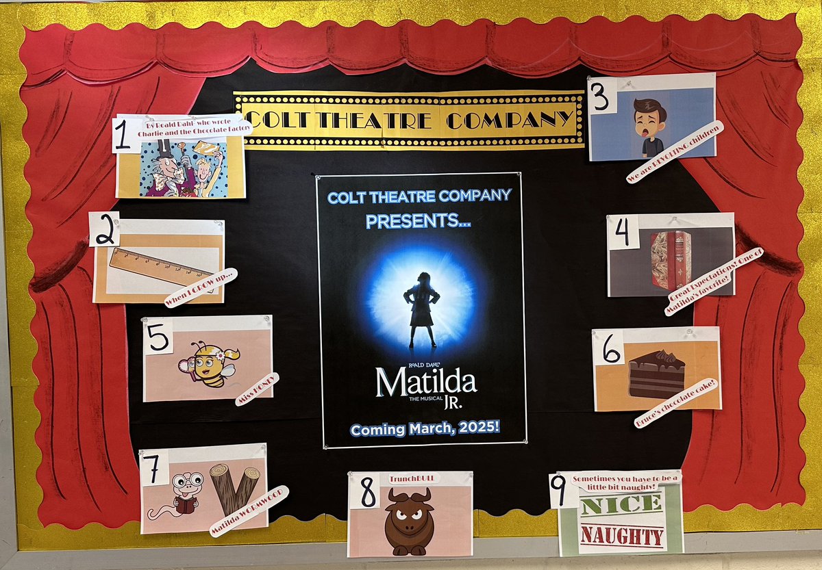 The Colt Theater Company is proud to present Matilda Jr. The Musical… coming March 2025!!!