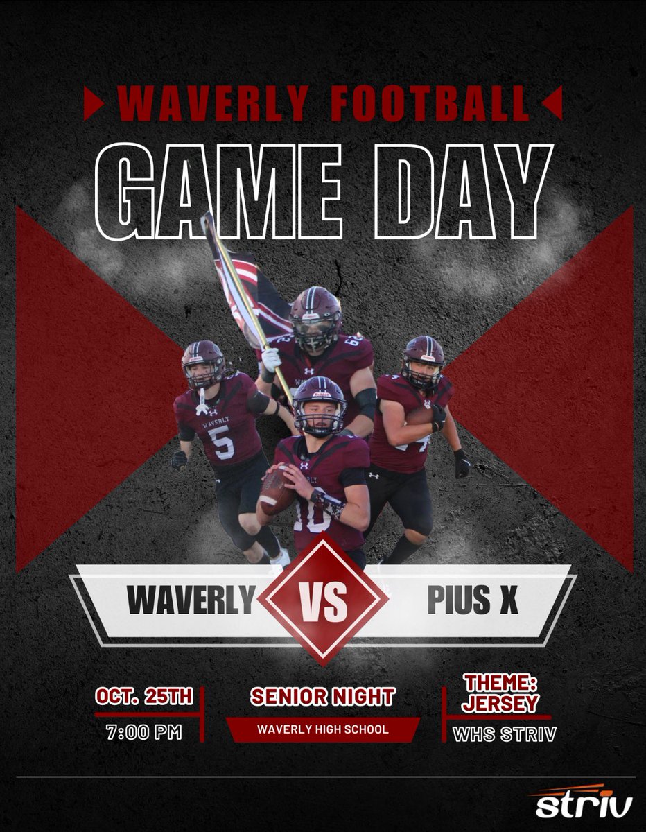 🏈GAMEDAY🏈
🎽Theme:Jersey🎽
Good luck to the football team as they host Pius X on Senior Night!