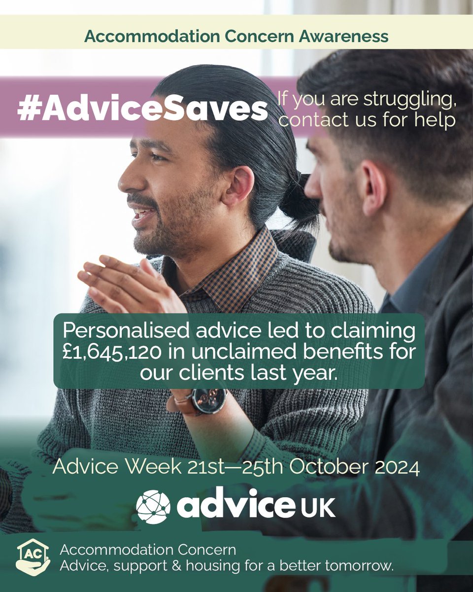 acconcern's tweet photo. Help us spread the word: #AdviceSaves lives! Share this, tell your mates, and let's make sure everyone knows where to find help in a crisis. When people are supported, communities flourish. 📢✨ Watch our   posts for our community efforts. #AdviceWeek https://t.co/VEi2UNIDqE