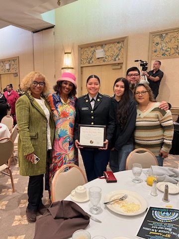 HTF394's tweet image. The Mayor's Annual Volunteer Breakfast.  Talina Cisneros, Outstanding Youth Volunteer &amp;amp; Deborah Trevino Mayor's Distinguishd Service Award