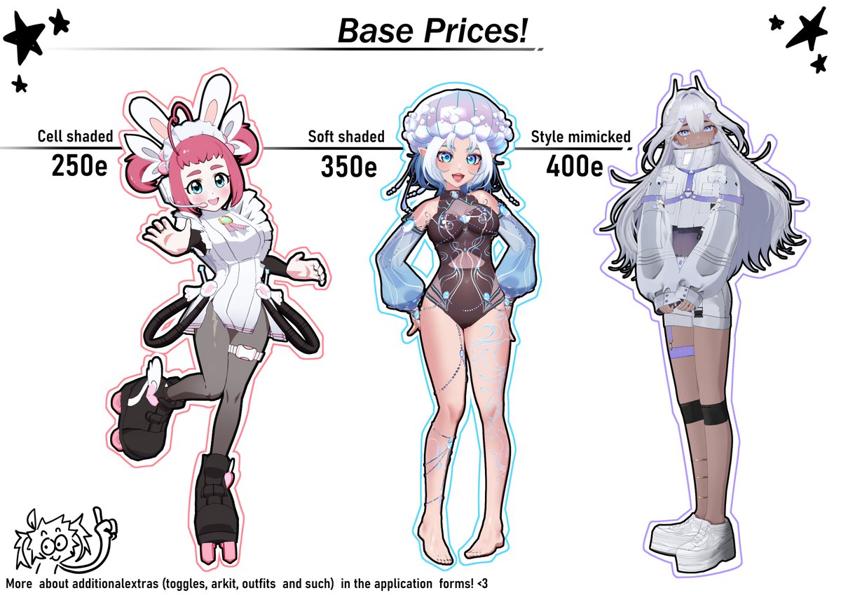 mikantine's tweet photo. ‼️🎉3D VRoid Commission applications OPEN ! !🎉‼️

It is finally THE time to apply for the 5th gen batch of  VRoid model comms !! (AA EXCITED)

Apply while you can!! Applications will close on the 30th (OCT) 6PM EEST !! (READ ToS!) ✨

link to apply:
https://t.co/y2XKs04bQw https://t.co/NJXG3jU5WD