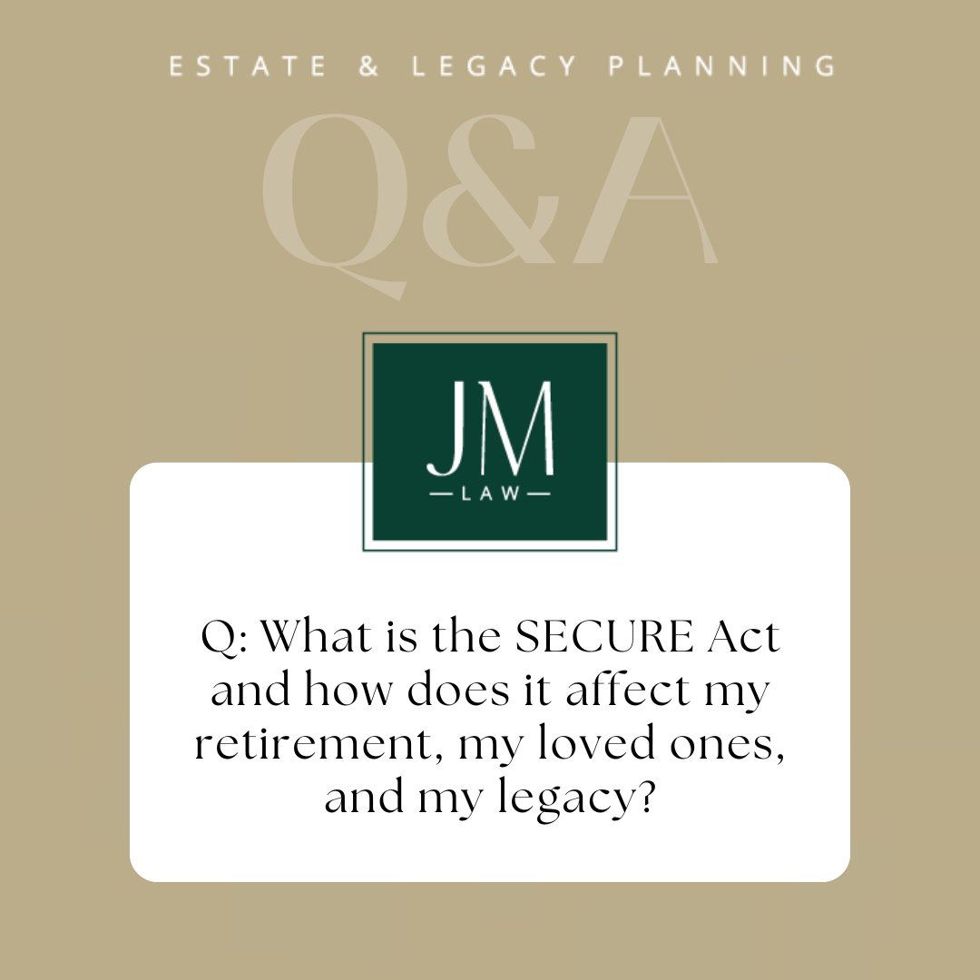 JMLawPLLC's tweet photo. See our blog to learn more about the SECURE Act: https://t.co/tBHmalhD18

#EstatePlanning #LegacyPlanning #EstateLaw #SECUREAct #EstatePlanningAwareness https://t.co/H3OgkV6gjs