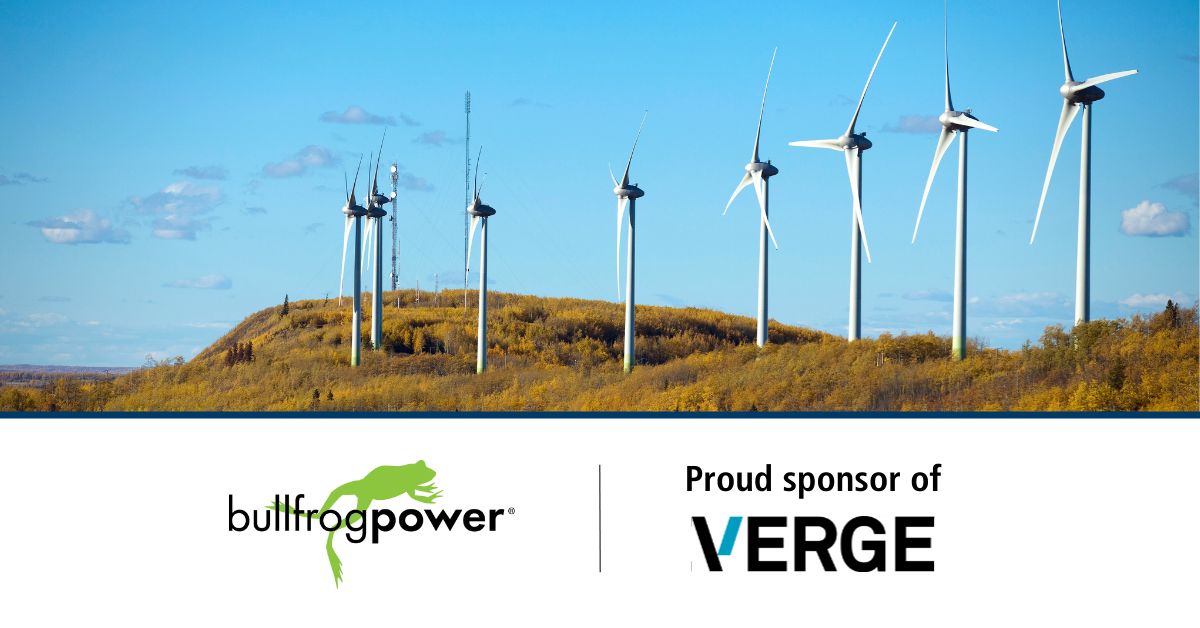 We are thankful to have <a href="/bullfrogpower/">Bullfrog Power</a> as a sponsor of #VERGE24! Bullfrog Power has helped thousands of businesses and individuals displace more than 2 million tonnes of carbon emissions. Find the solution for your Scope 1, 2, or 3 emissions at buff.ly/4dU7QnL.