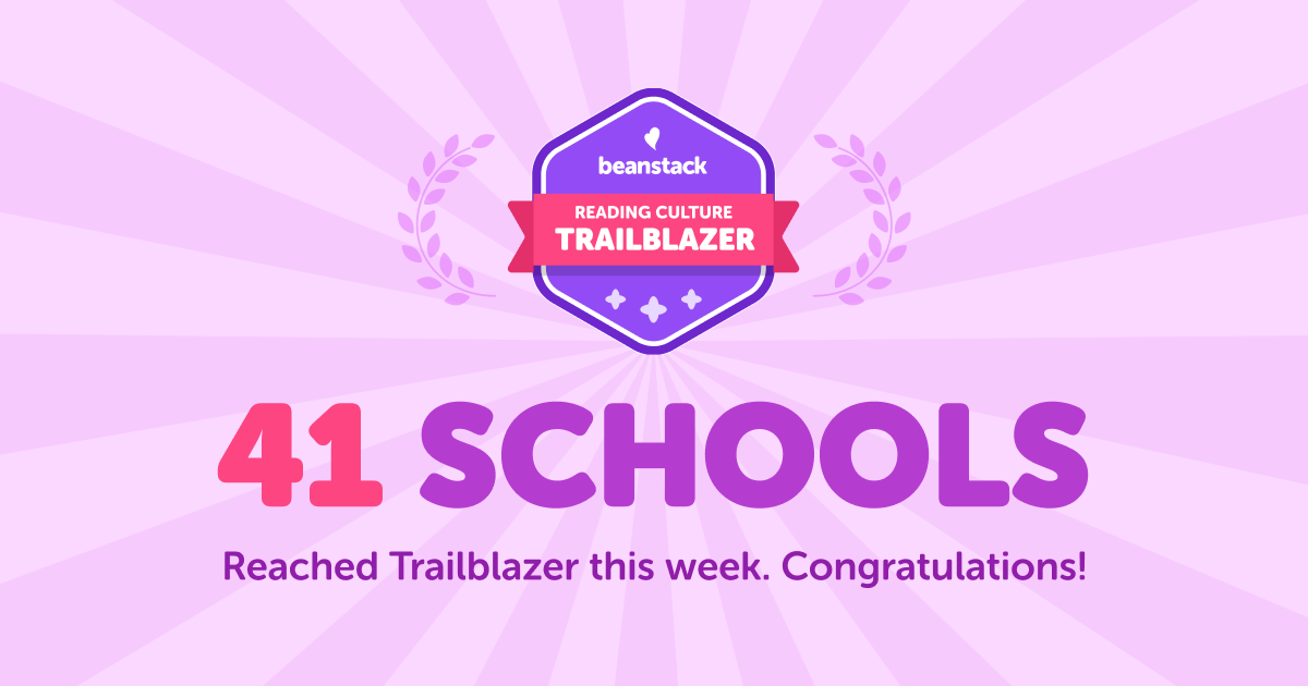 The weeks are flying by and here we are, announcing another 42 Reading Culture Trailblazers! These schools have reached 75% participation in Beanstack and are reading like absolute champions—keep it up! 🏆📚🙌 
Check out the full list of here: bit.ly/4hlOQ4m