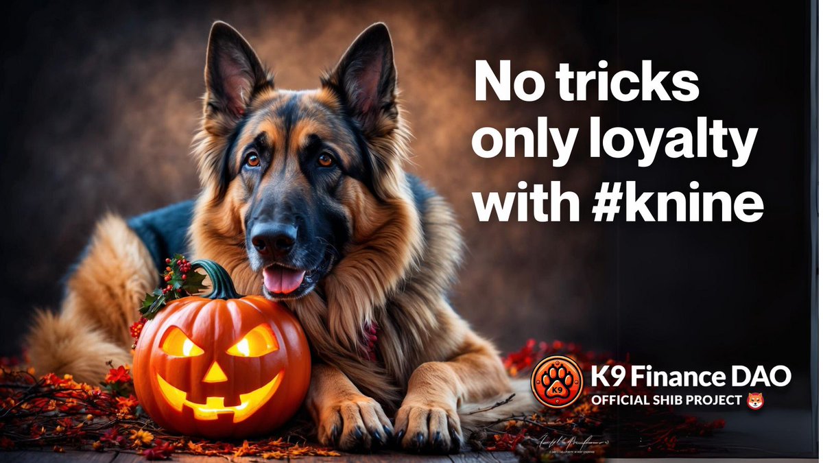 No tricks only loyalty with K9 Finance! 🎃

We are just a hardworking DAO creating real yield with our Liquid Staking Platform. 🦾

Join our community on Telegram and see for yourself! 👀➡️ t.me/k9finance