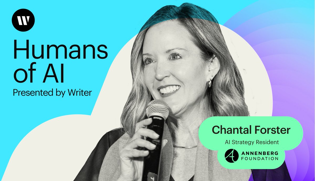 Get_Writer's tweet image. 🎙️New episode of #HumansOfAI out now! Hear Chantal Forster's vision for AI in philanthropy and how we can eliminate redundant tasks, enable deeper human connections, and drive meaningful change. 
Listen now. 🎧&amp;gt; hubs.ly/Q02Vzj-k0