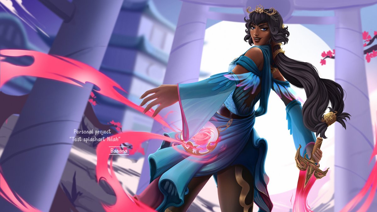 Personal project 
Joyful Nilah ~
#illustration #LeagueOfLegends