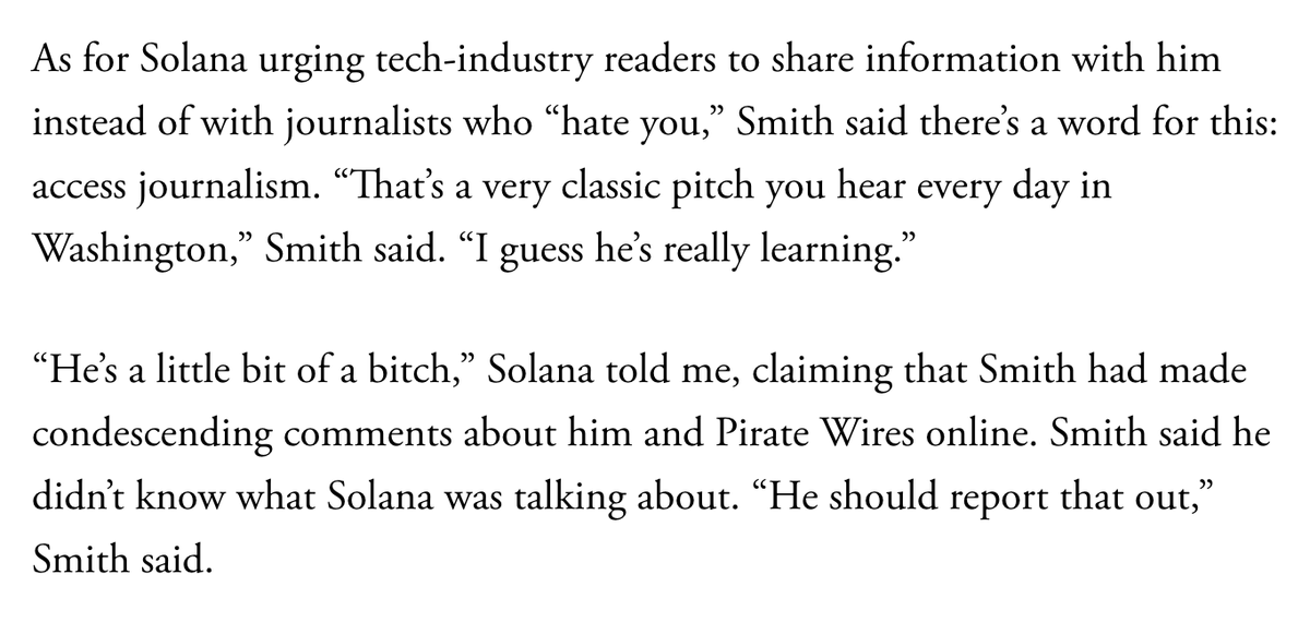 Gilad Edelman (@giladedelman) on Twitter photo There are a lot of funny moments in this <a href="/jcbeam/">Chris Beam</a> profile of <a href="/micsolana/">Mike Solana</a>, but my favorite is this rigorous intellectual exchange between Solana and Ben Smith <a href="/semaforben/">Ben Smith</a> theatlantic.com/ideas/archive/… There are a lot of funny moments in this <a href="/jcbeam/">Chris Beam</a> profile of <a href="/micsolana/">Mike Solana</a>, but my favorite is this rigorous intellectual exchange between Solana and Ben Smith <a href="/semaforben/">Ben Smith</a> theatlantic.com/ideas/archive/…
