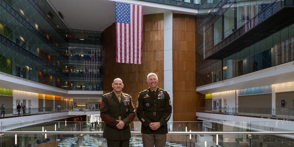 NGA_GEOINT's tweet photo. #ICYMI we’ve been busy hosting government partners 🤝

Washington 📍 NGA Senior Enlisted Member, CSM TJ Baird, met with @Official_SEAC, SGM Troy Black #InsideNGA

NGA St. Louis 📍 NGA Director VADM Frank Whitworth met with Ranking Member @SenatorWicker &amp; @SenEricSchmitt #NGAInSTL https://t.co/PbtOCen3hD