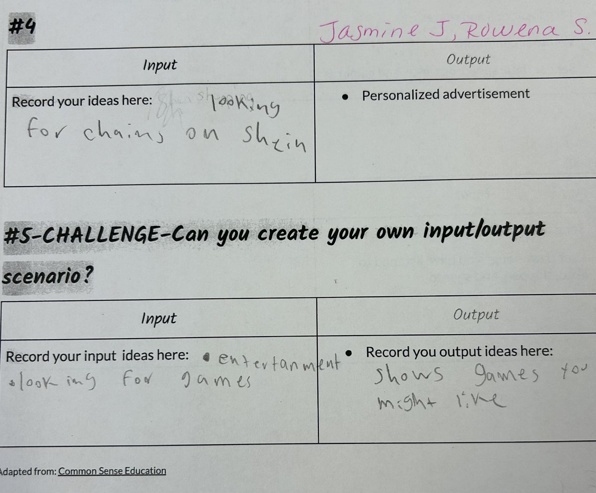 AmySamay's tweet image. Work samples from #fmsdigitalcitizens about AI and input/output. @SchifferB @BCPSLMP @Fschrader1 @FMSDragonsPTA