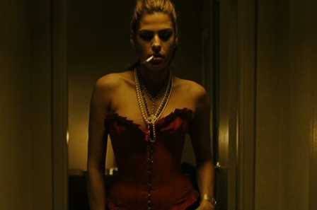 Timobros's tweet image. No ,  in the initial draft there was no Soriah the Twin sister , its just Haga , but my obsession for this image of Eva Mendez in We Own The Night led to her creation.