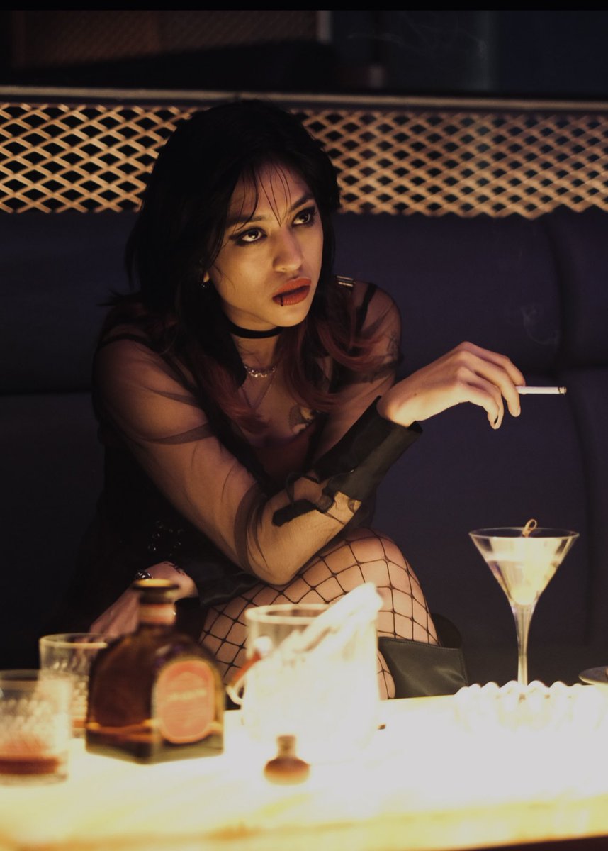 Timobros's tweet image. No ,  in the initial draft there was no Soriah the Twin sister , its just Haga , but my obsession for this image of Eva Mendez in We Own The Night led to her creation.