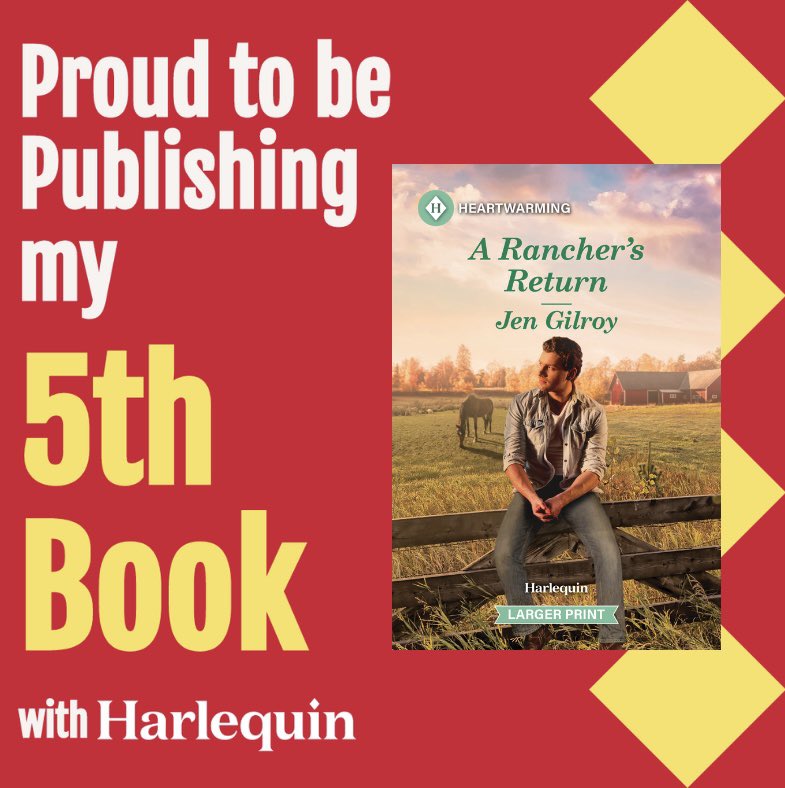 In celebrating publication of A RANCHER’S RETURN this week, I’m also celebrating two special milestones in my #amwriting life. 

It’s my 10th published book &amp; 5th with <a href="/HarlequinBooks/">Harlequin Books</a> #HarlequinHeartwarming. #authorlife #amwritingromance